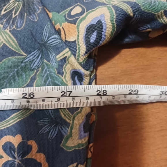 Natural Life Sweatshirt Hoodie OSPrinted Pullover Floral Pockets S/M Navy - Picture 8 of 10